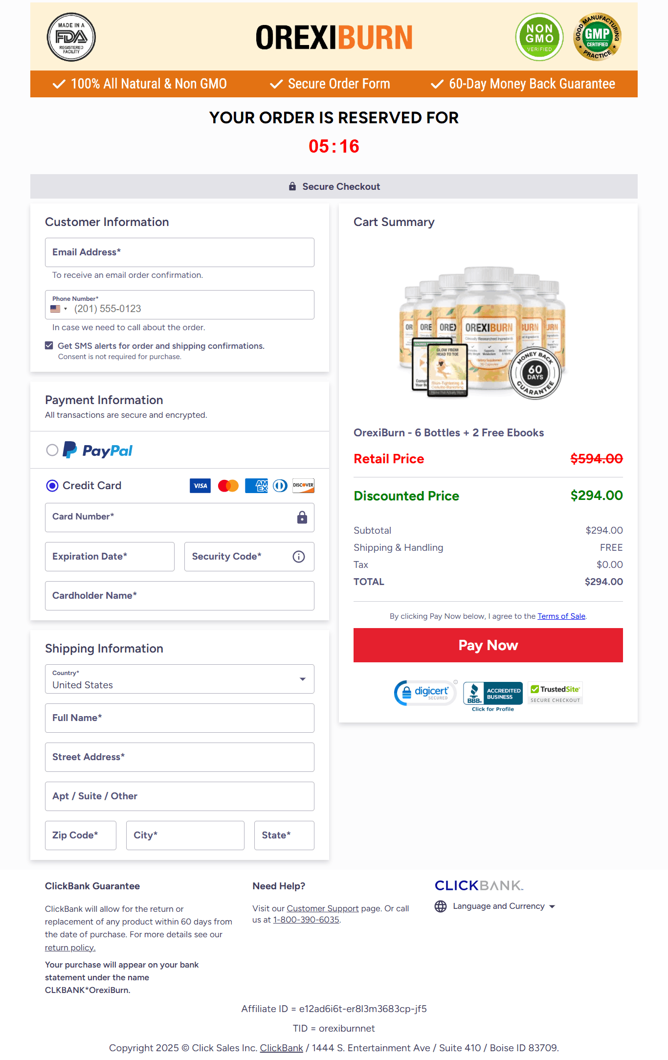 orexiburn order-page